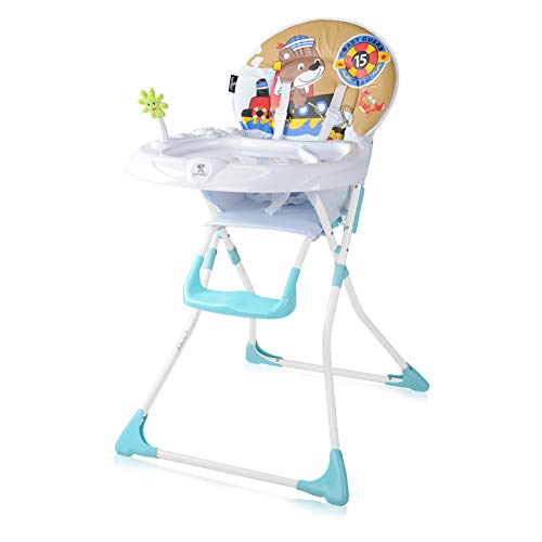 Lorelli Jolly Blue Bear Sailor 1010008-1923 Baby High Chair Folding with Table from 6 Months