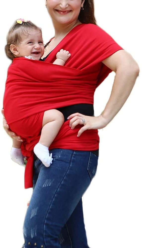 G&F Baby Sling Baby Changing Carrier up to 20 kg for Newborns Toddlers One Size 95% Cotton (Colour: Red)