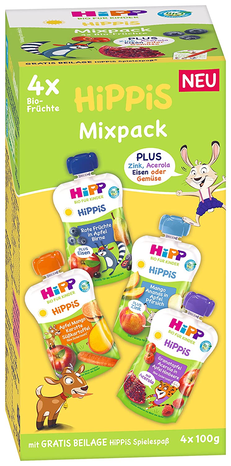 HiPP Bio für Kinder HiPPiS 4er Mixpack (4x4x100g)