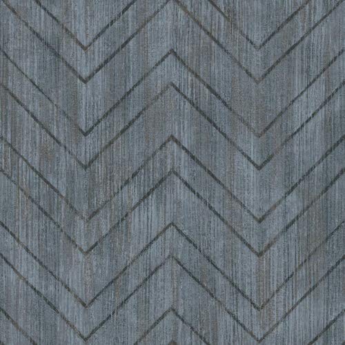 Essentials Se20522 Photo Wallpaper, Chevron Stripe, Blue Green/Beige/Grey