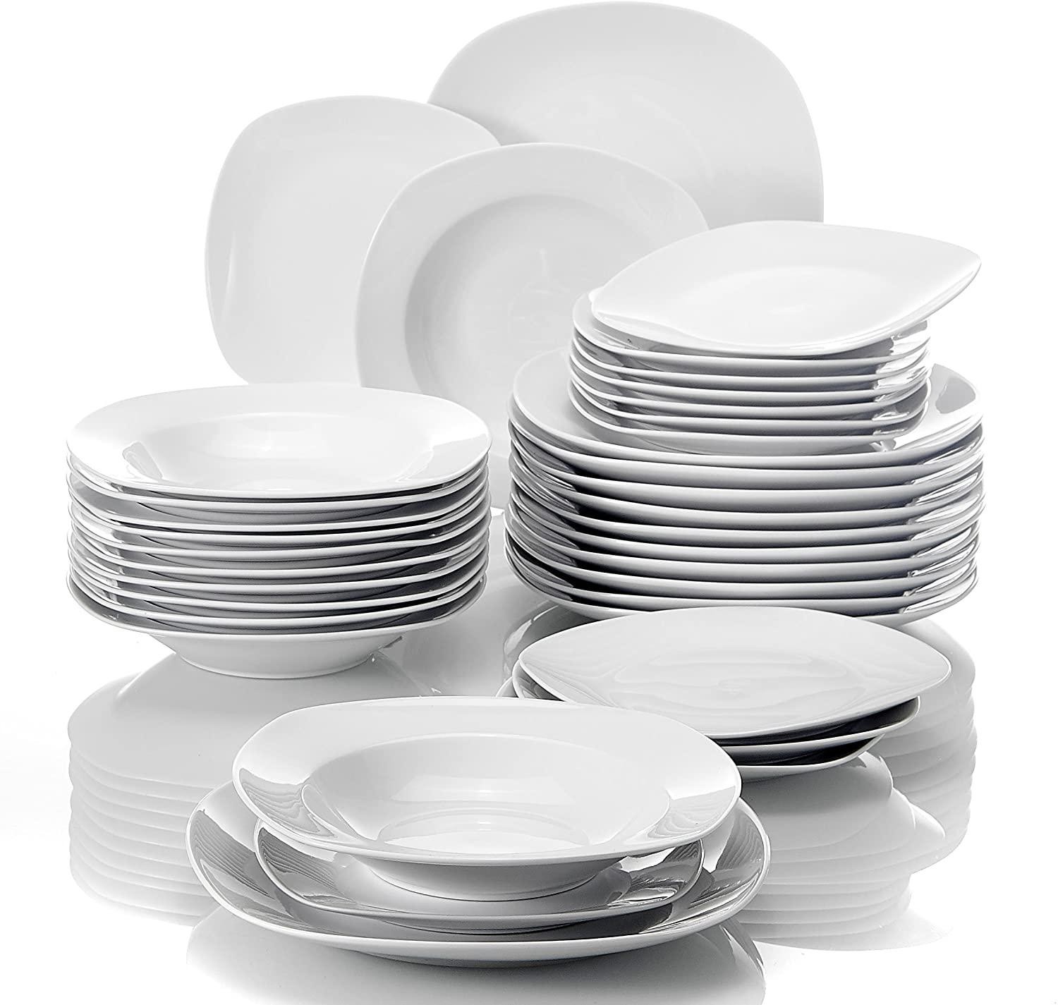 Malacasa Elisa Series, 48-Piece Dinnerware Set