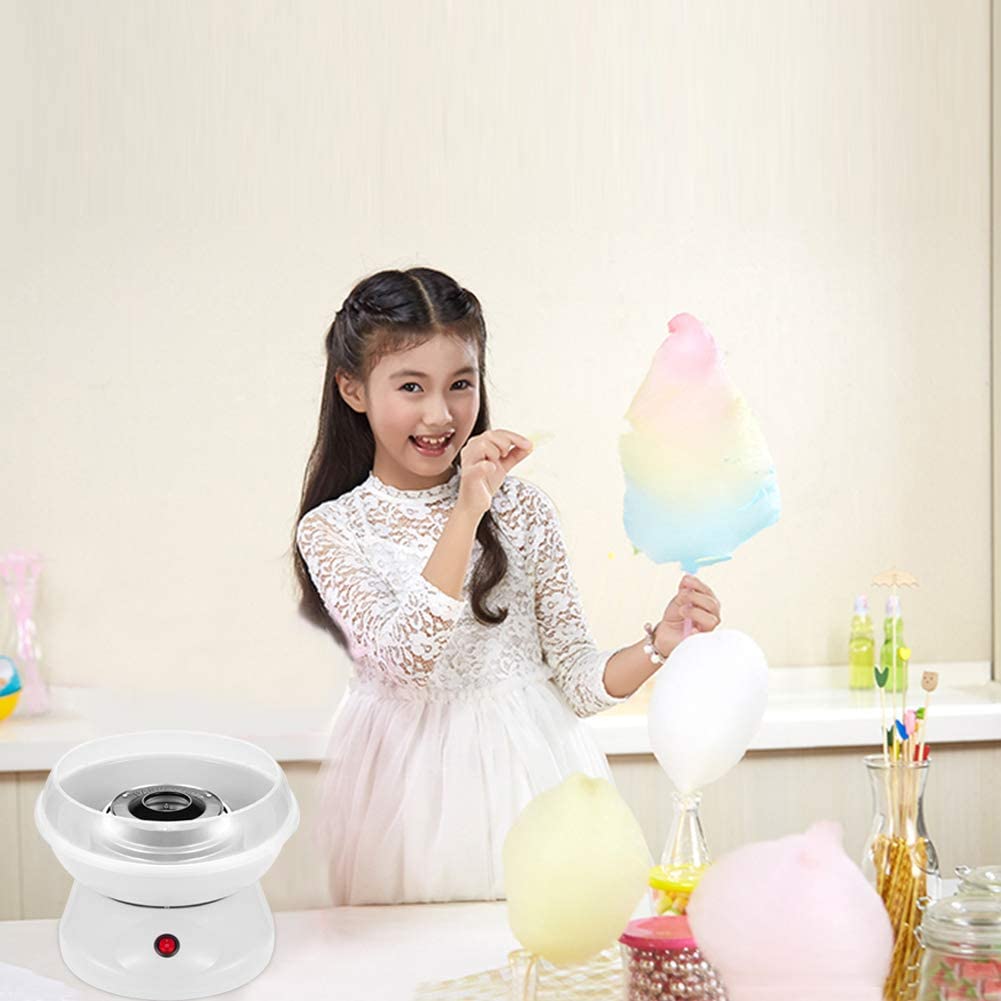 XDAILUYYDS Candy Floss Machine for Home, Candy Floss Machine Set with Candy Floss Sticks & Measuring Spoon, Candy Floss in Just 2 Minutes (White)