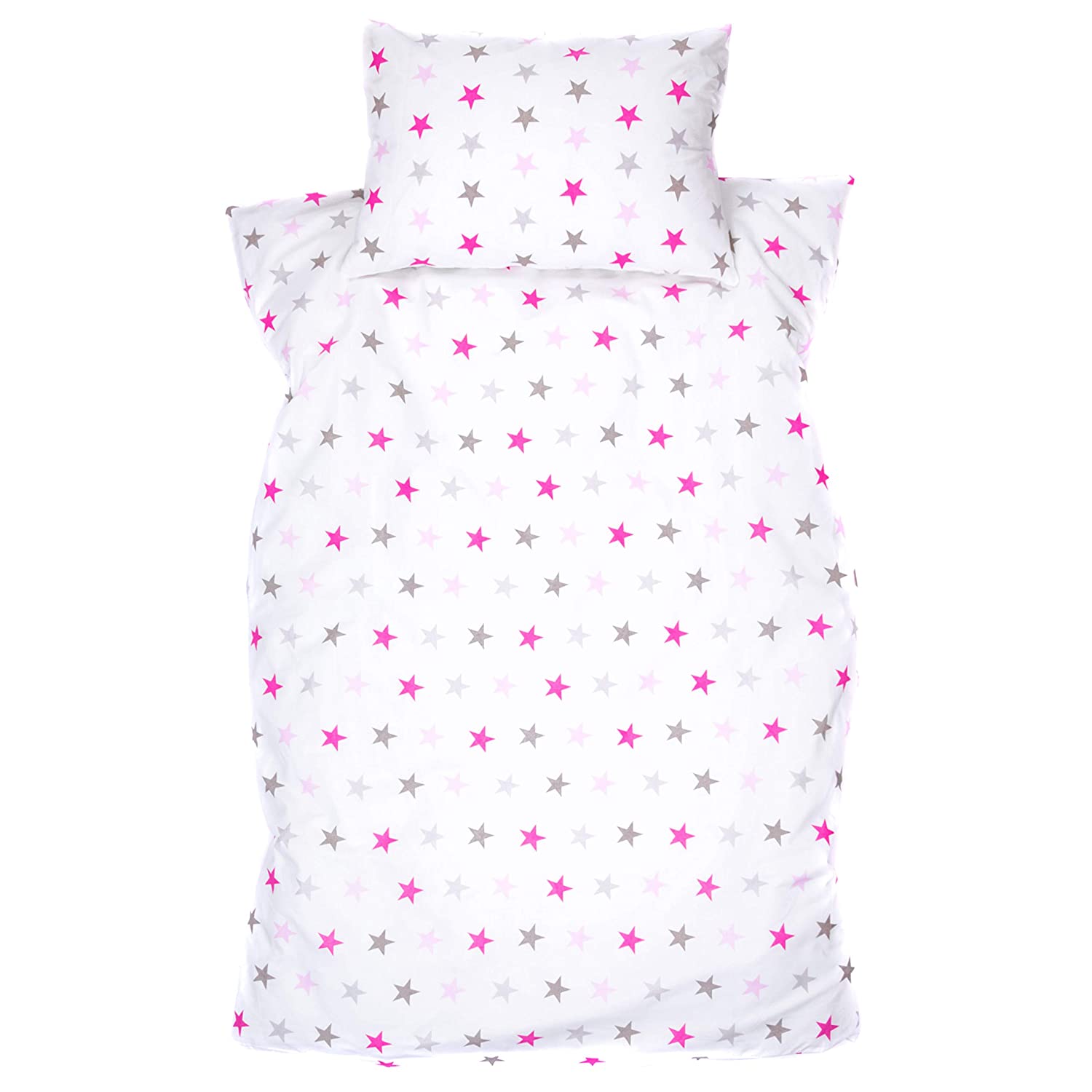 Amilian Children\'s Bed Linen, 2-Piece Set, 100% Cotton Baby Bedding Set for Baby, Duvet Cover 100 x 135 cm, Pillowcase 40 x 60 cm, with Envelope Closure