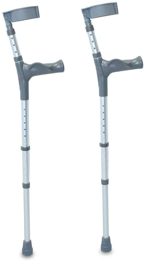 Nrs Healthcare Pair Of Adjustable Long Comfort Grip Crutches