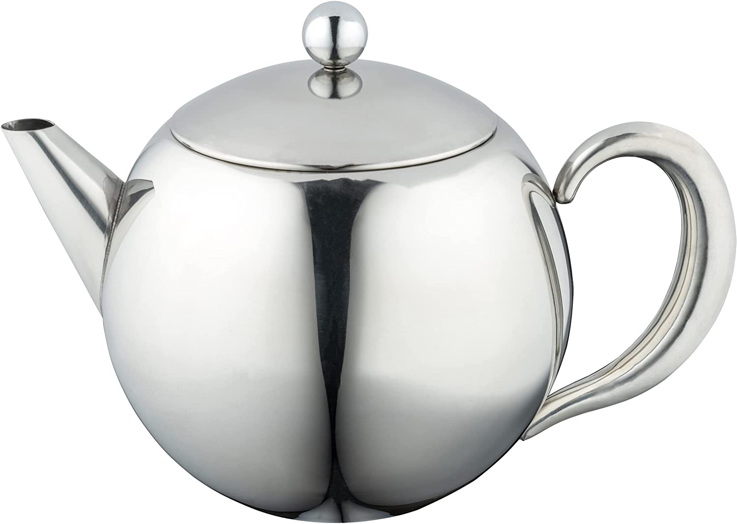 Cafe Ole Rondeo 50oz/1.5ltr Stainless Steel Teapot with Removable Infuser