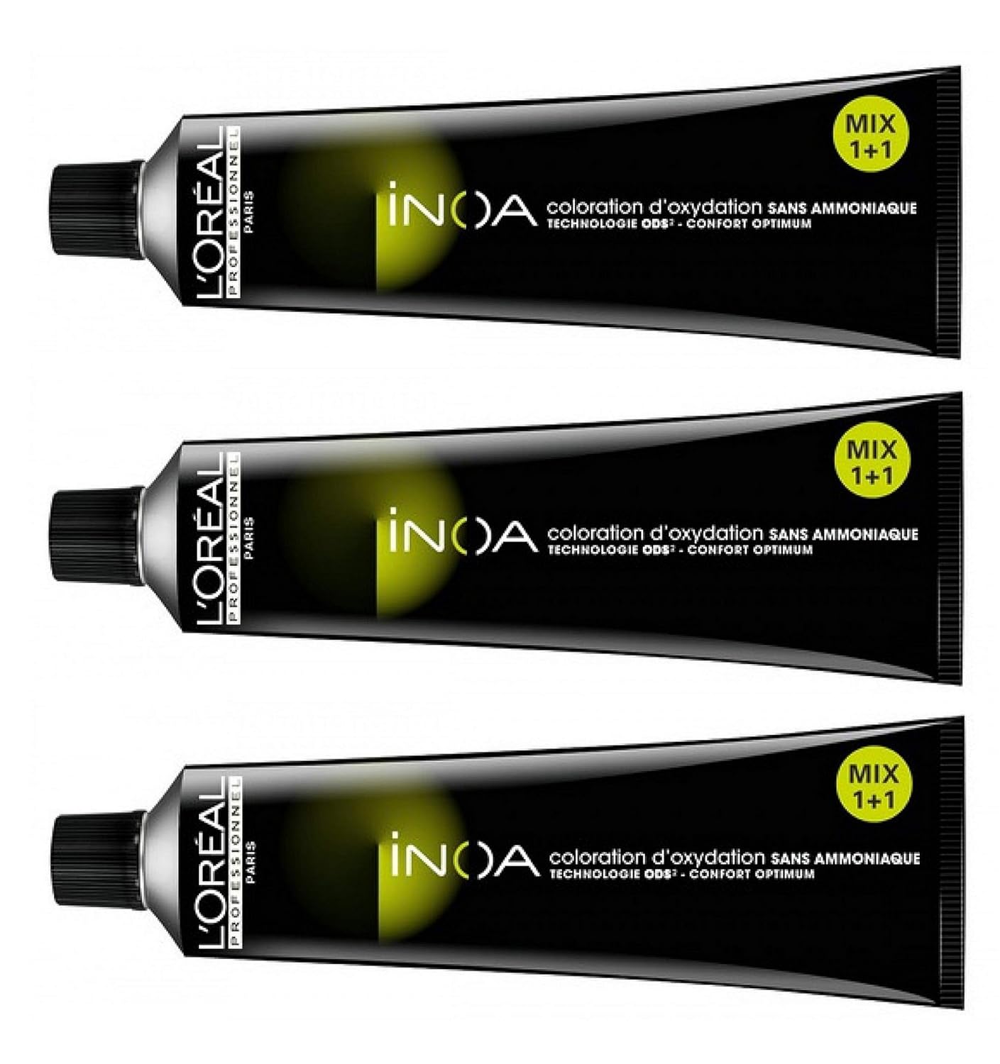Loreal Inoa 1 Black 3 x 60 ml Hair Colour without Ammonia LP Colouration