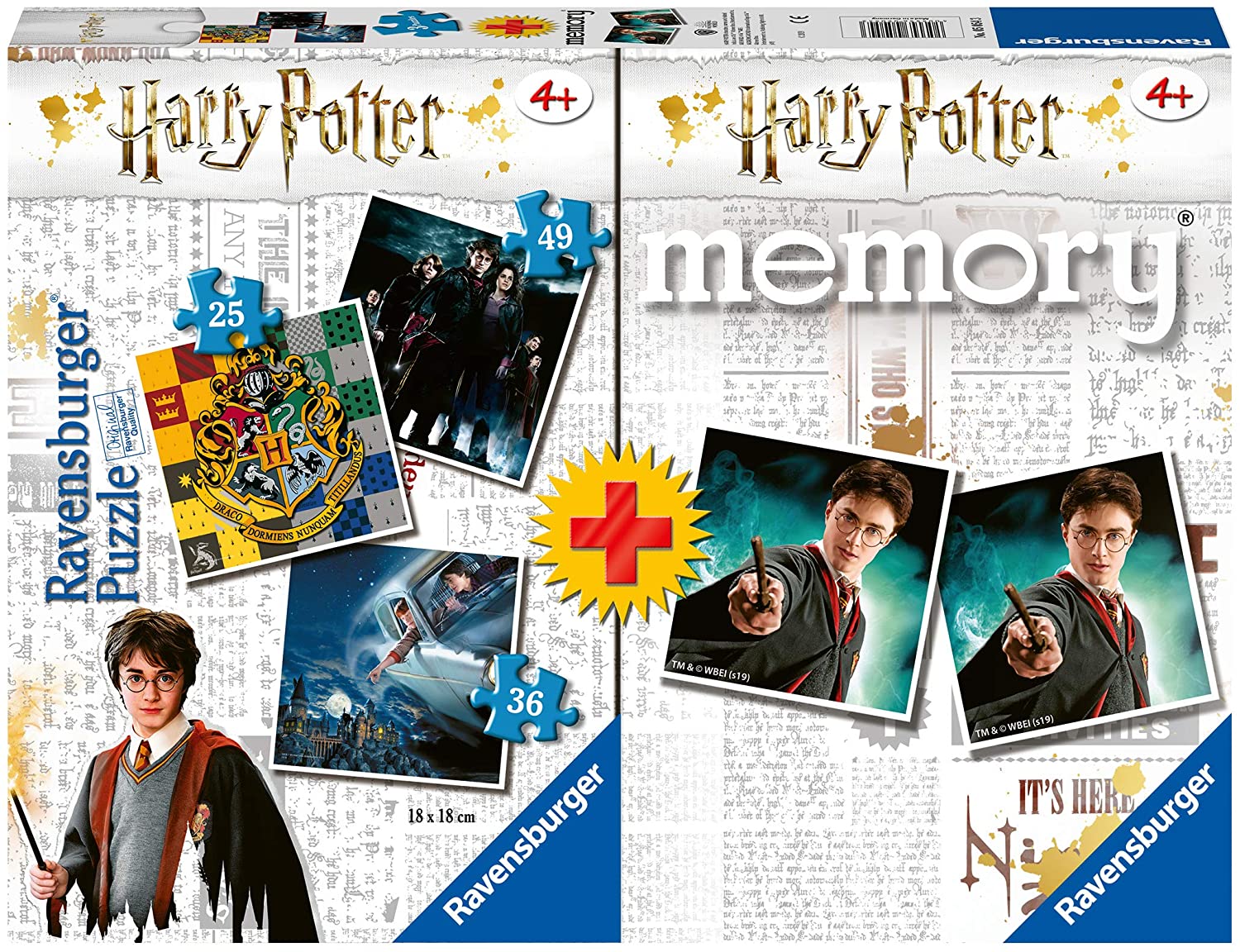 Ravensburger-Multipack Memory 3 Puzzle Harry Potter (05054) - Assorted Colo