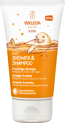 WELEDA Shower & Shampoo Kids 2in1 Fruity Orange, 150 ml