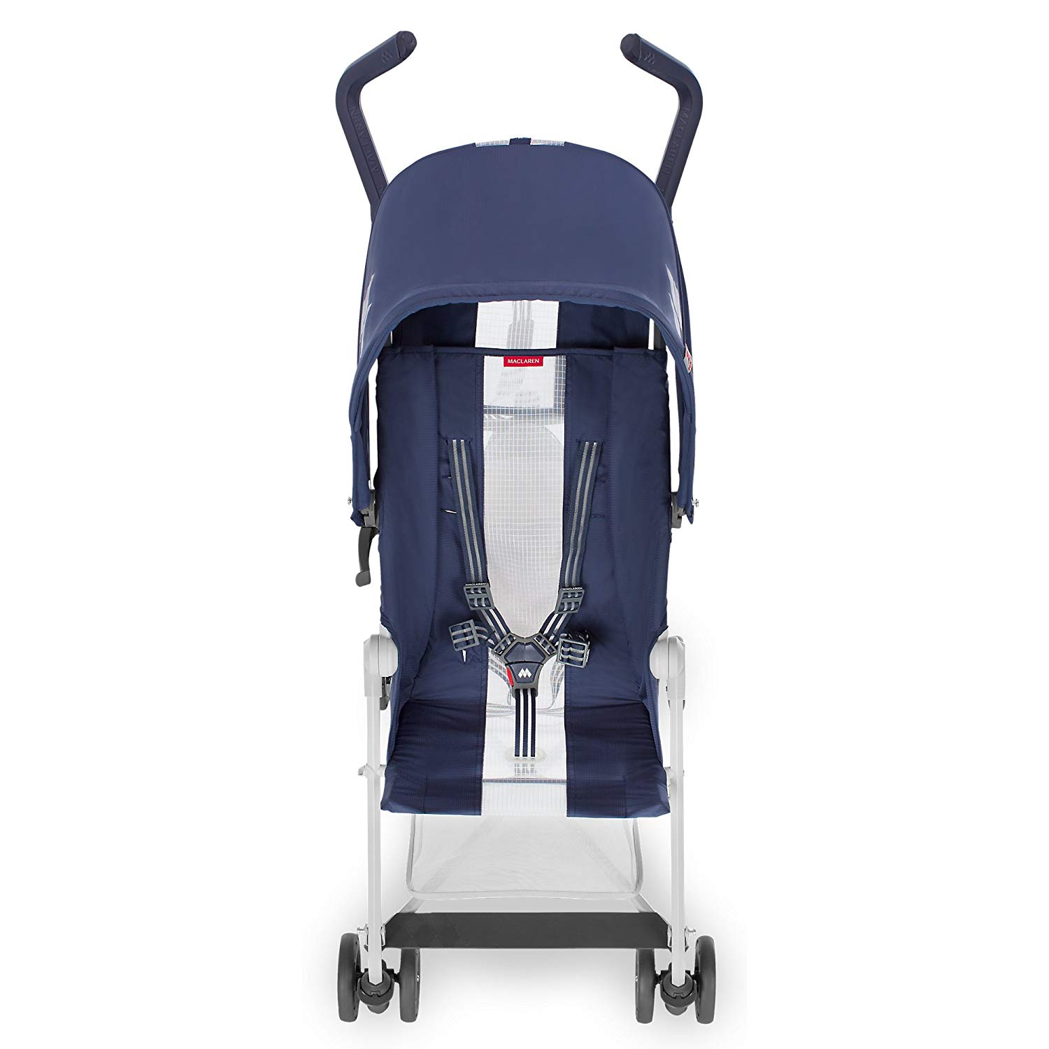 Maclaren Mark II Style Set Super Light Compact Pushchair from 6 Months to 25 kg, Extendable Waterproof Hood UPF 50+, Reclining Seat, 4WD Suspension, with Accessories, Midnight Blue