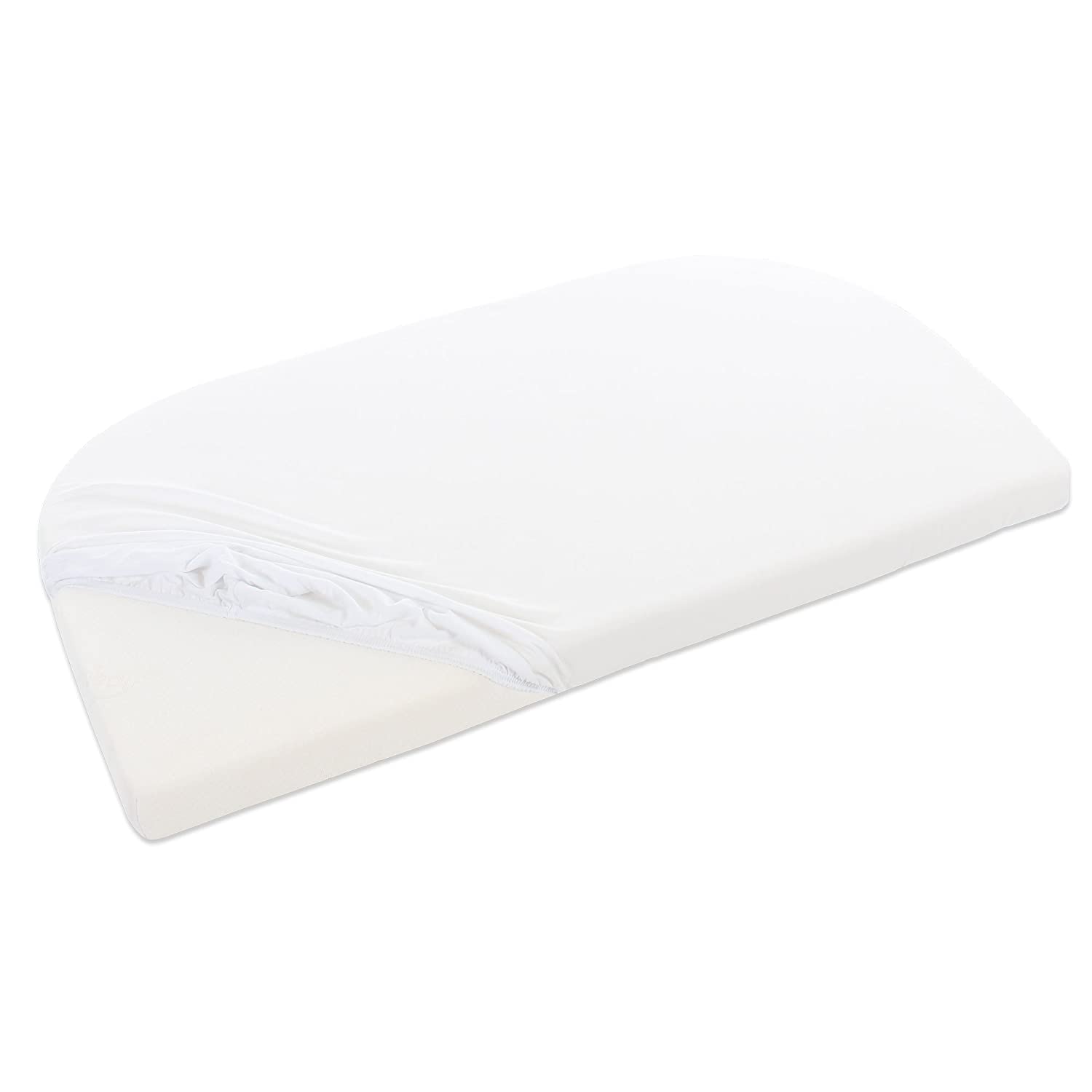 Babybay Jersey Fitted Sheet Deluxe Organic Cotton Fits Original Model, Whit