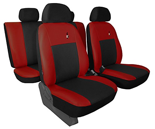 \'CUSTOMISED Caddy. Car Seat Cover Set – \"Road Dark Red.