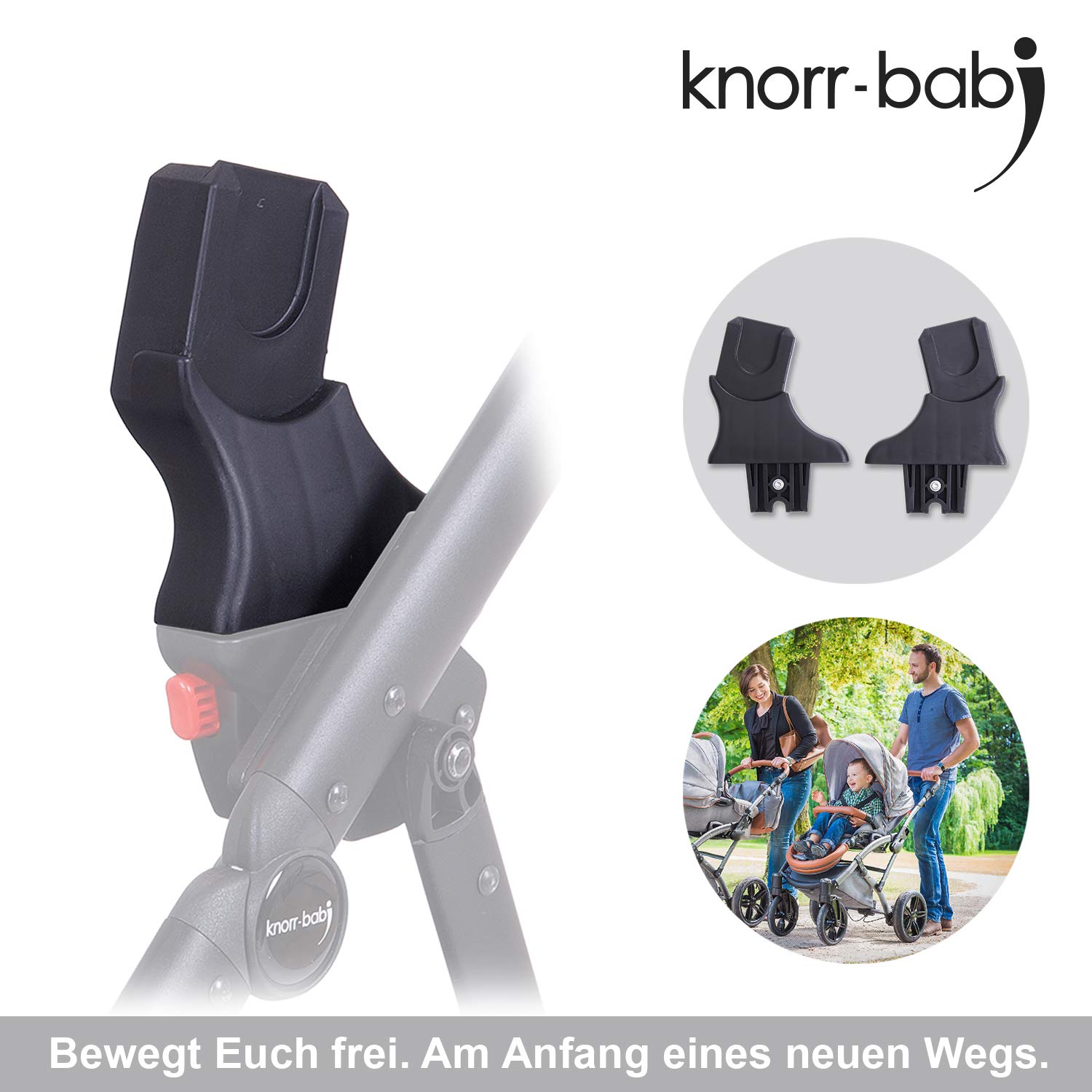 Knorr-Baby 35096 Adaptor for Baby Car Seat Combination Pushchair YAP and MADEIRA Black