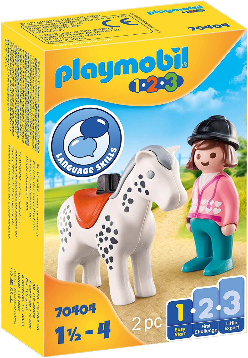 Playmobil 1.2.3. 70404 Rider With Horse, 18 Months +