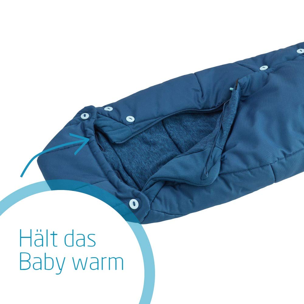 Maxi-Cosi Footmuff Cosy Warm Universal Winter Footmuff Suitable for Almost All Pushchairs and Buggies Can Be Used From Birth To Approx. 3.5 Years Essential Blue