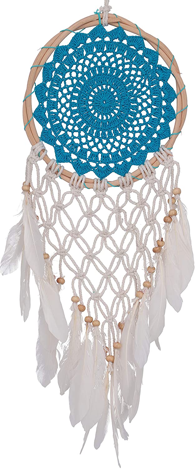 Guru - Shop Dream Catcher With Crochet Lace-White 12 Cm