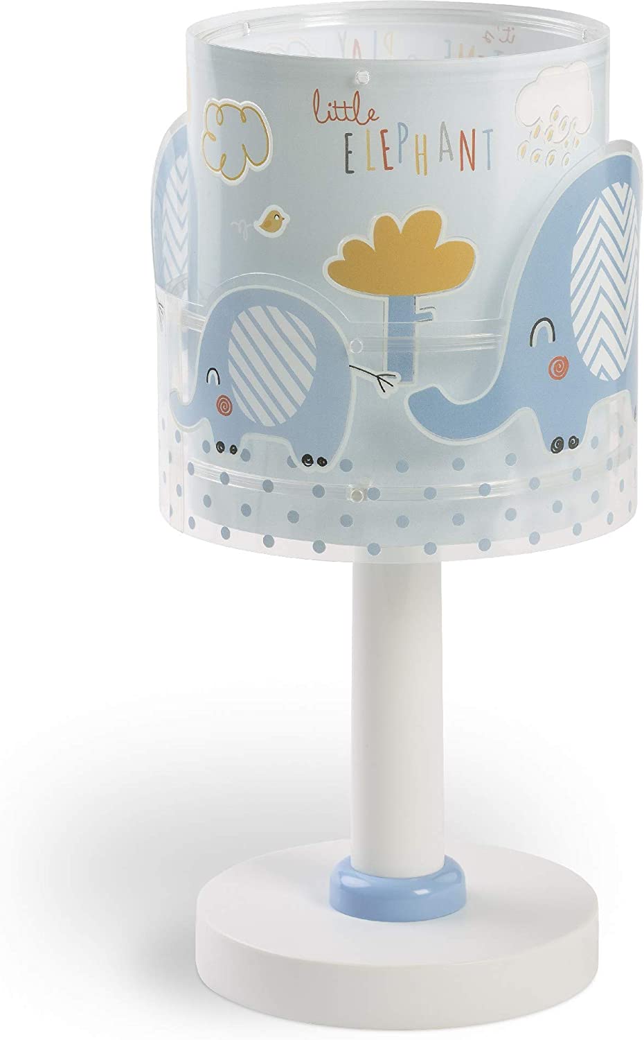Dalber Children\'s Table Lamp Bedside Lamp Little Elephant Blue