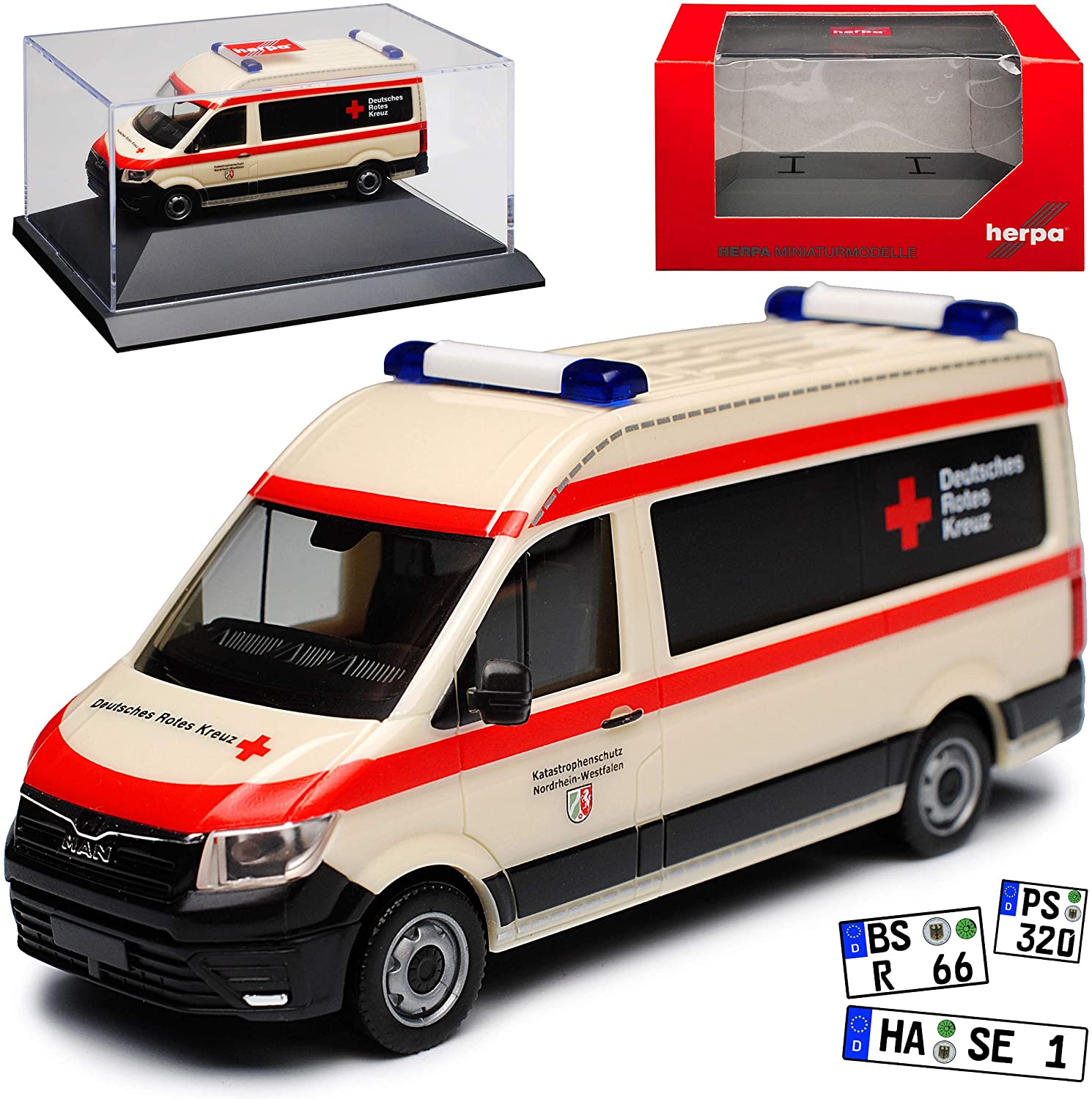 Herpa Man Tge Person Transporter Drk German Red Cross Identical Constructio