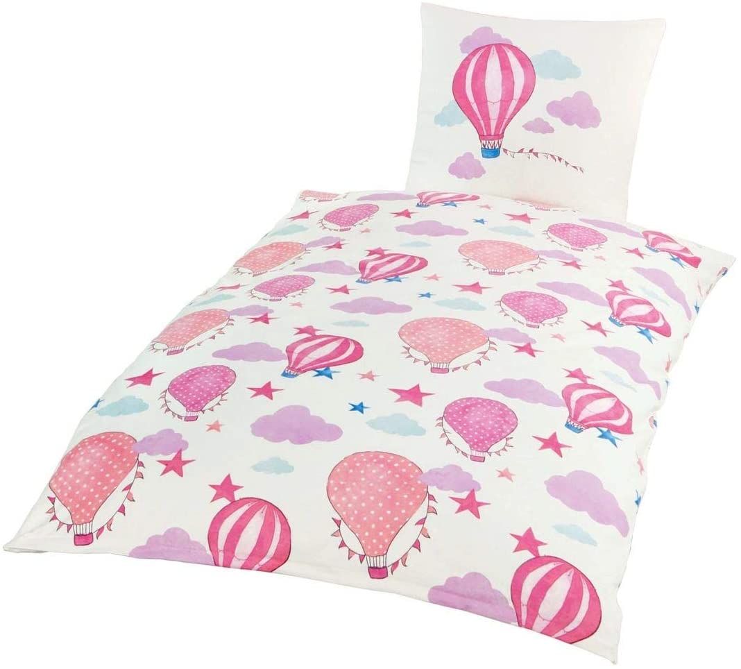 Bierbaum Childrens Flannelette Bed Linen 2 Pieces 135X200 Cm Balloon Trave