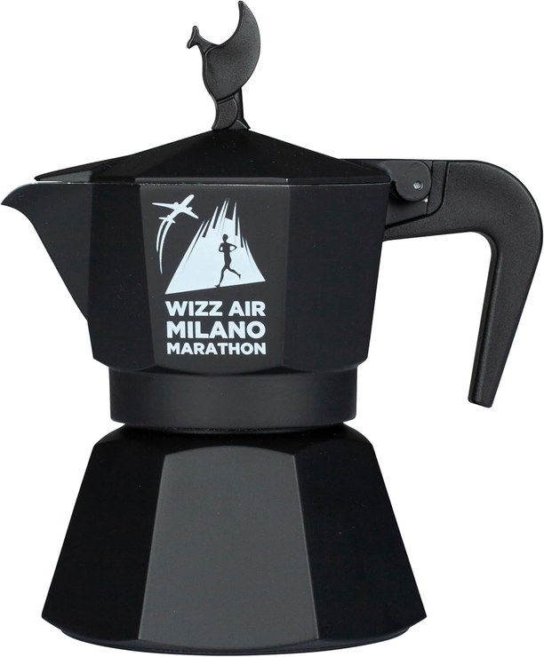 MOKAVIT Wizz Air Milano Marathon 2024 Espresso Maker Induction, Mocha Machine 3 Cups, Mocha Pot Induction, Induction Espresso Maker 3 Cups, Made in Italy