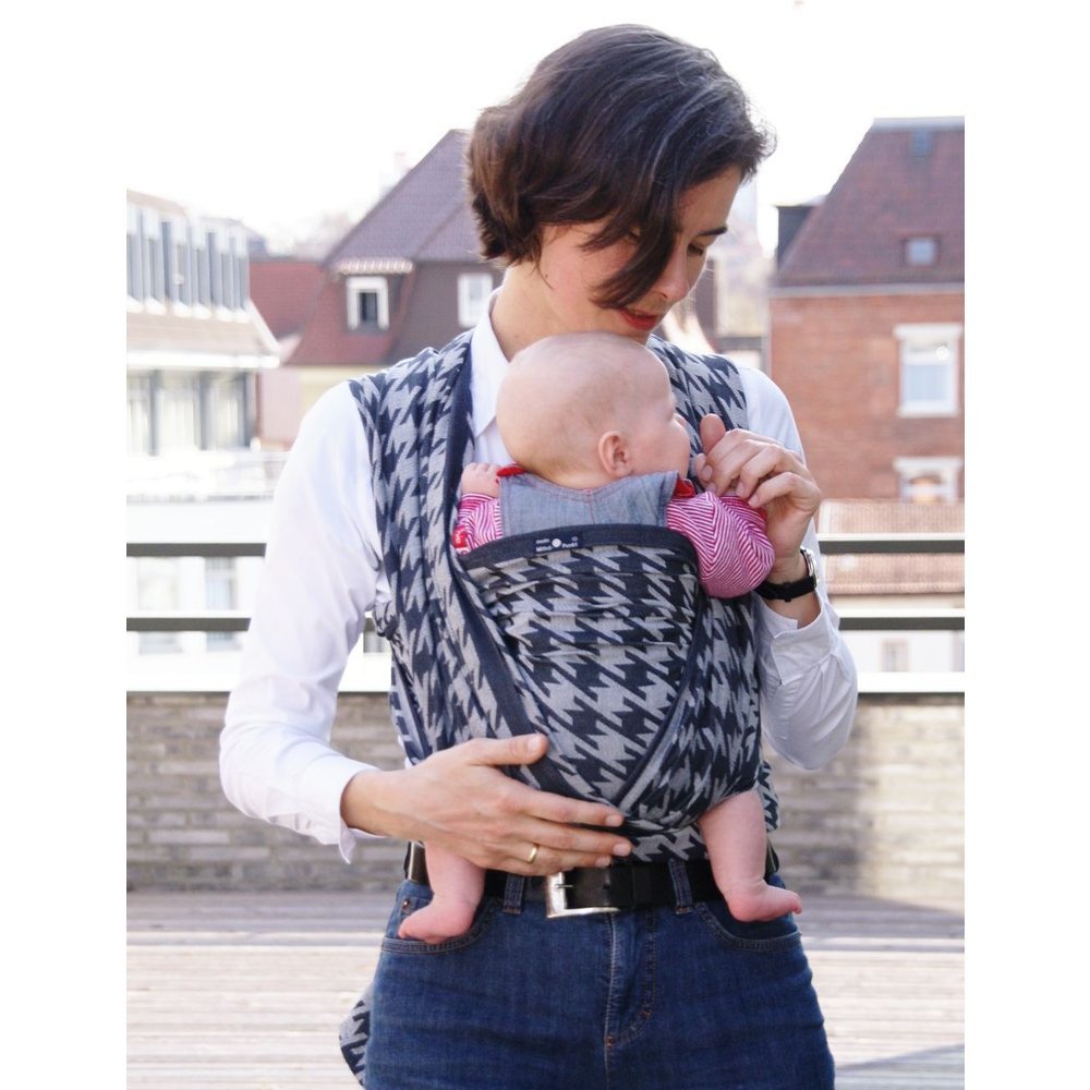 Didymos ttr-564-006 Baby Sling Houndstooth Anthracite Size 6 Black / White
