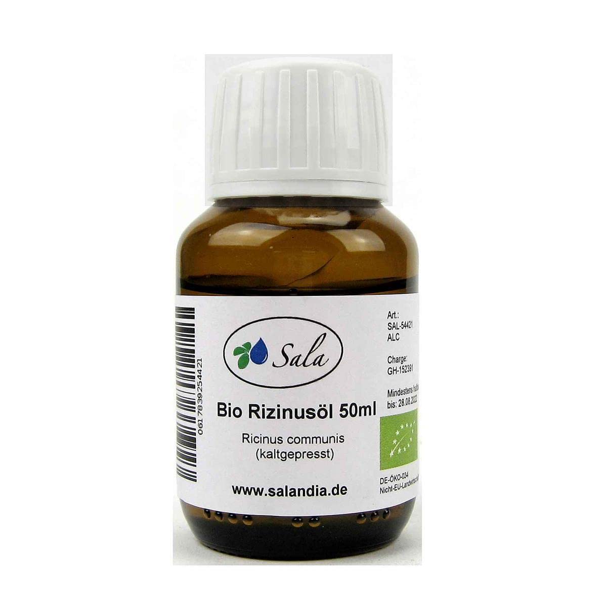 Sala Castor Oil Cold Pressed Organic 50 ml Alcoa