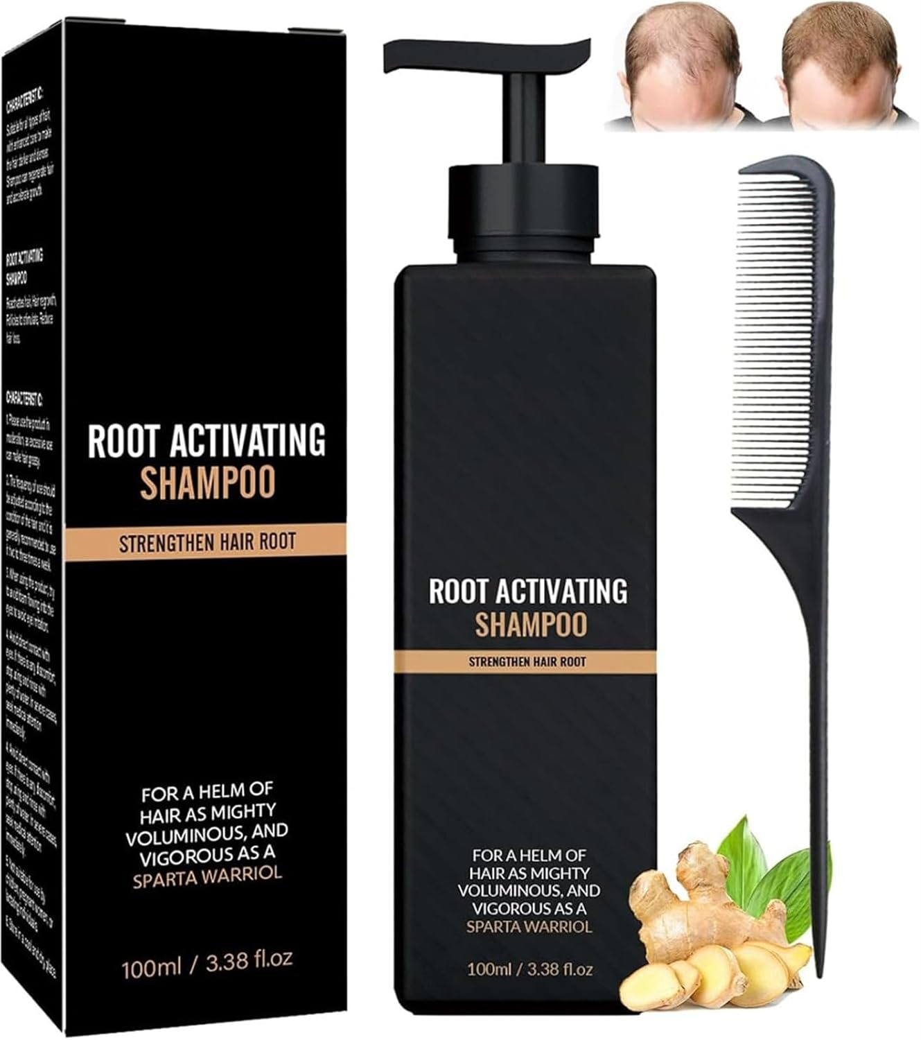 Spartan Root Activator Shampo, 2025 Spartan Hair Loss Shampoo, Spartan Shampoo Root Activator, Mane Root Activator Shampoo for Men, Promotes Hair Growth (1 Piece)