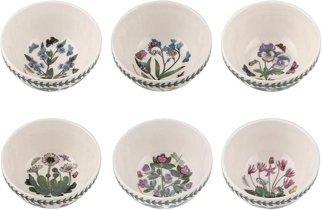 Portmeirion Botanic Garden 5" Stacking Bowl, Set of 6 (Assorted Designs)