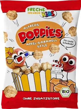 Children's snack Poppies Apple Caramel, 40 g
