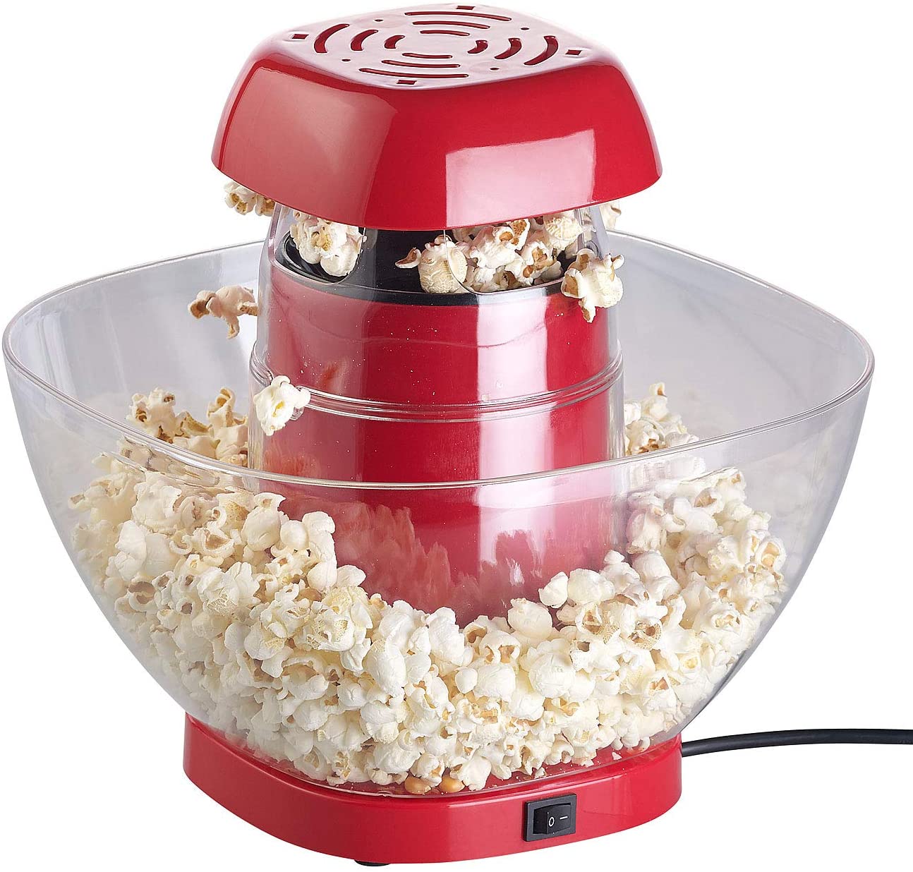Rosenstein & Söhne Popcorn Machine: XL Hot Air Popcorn Machine for Up to 100 g Maize (Hot Air Popcorn Machine)