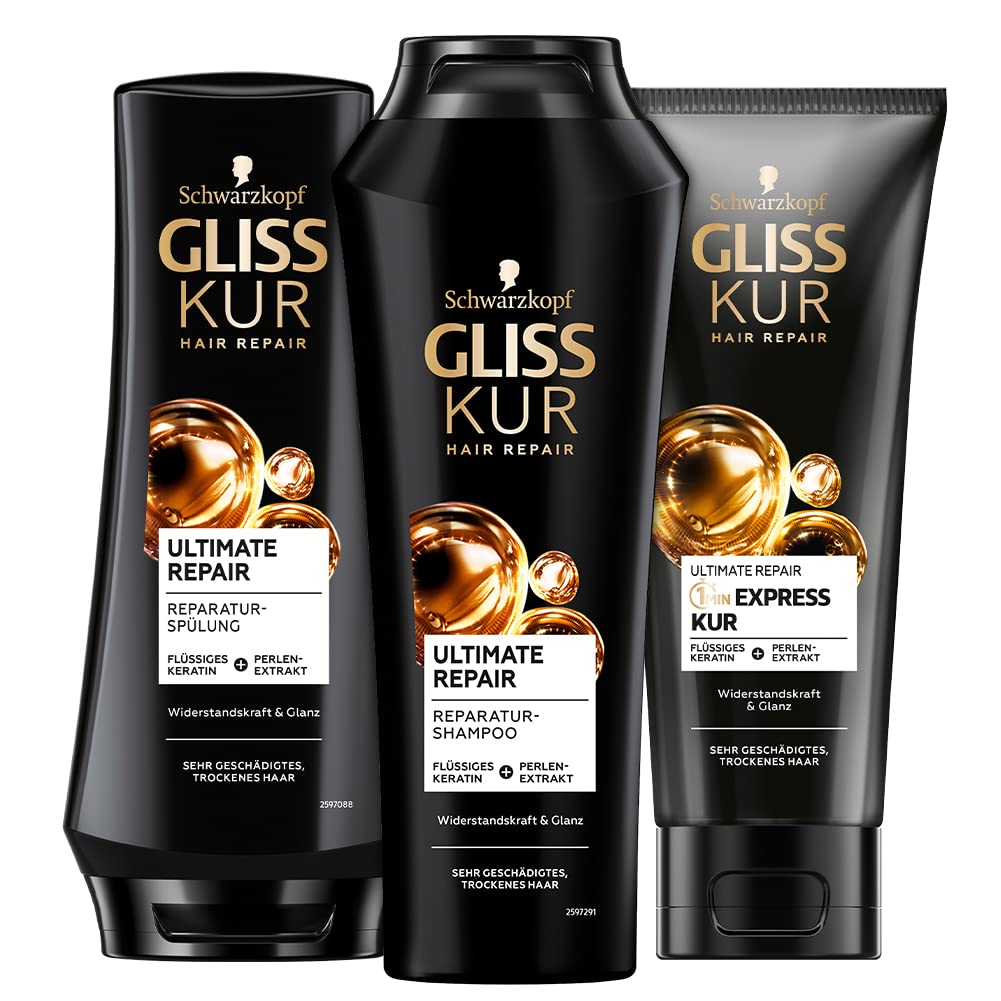 Gliss Kur Ultimate Repair Shampoo Keratin Shampoo Repairs Hair Damage + Ult