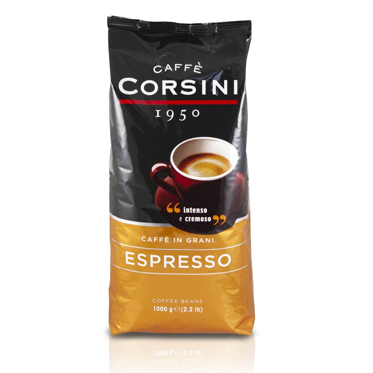 Caffè Corsini in Grani Espresso, 1 kg. Selection of coffee beans for a blend with intense and creamy flavor