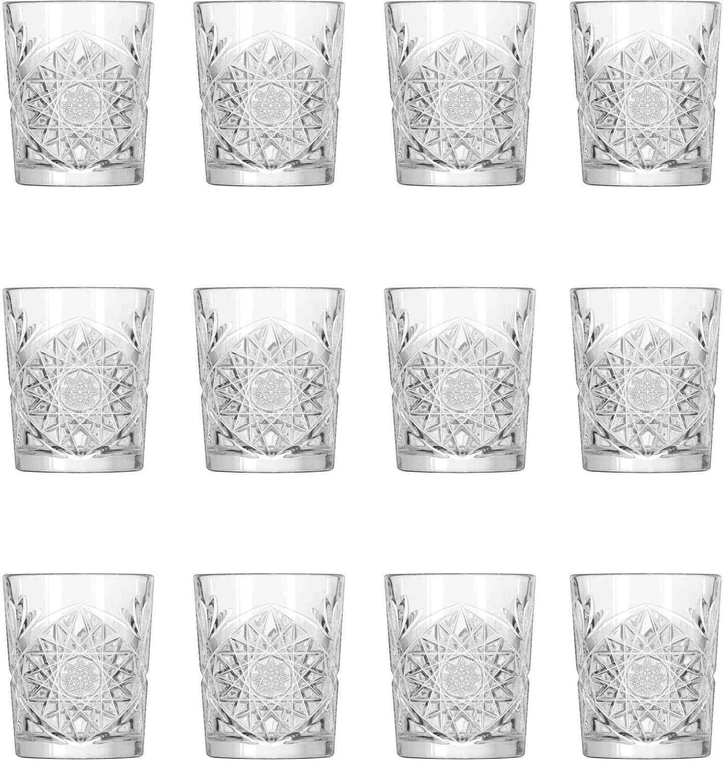 Libbey Hobstar 12 x Whisky Tumblers Tumbler Glass 355ml