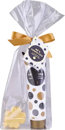 Dekorieren & Einrichten Gift set New Year's Eve hand cream & soap clover leaf, black-white-gold, 1 piece