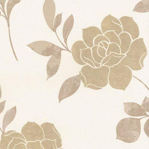 md29423 – Seide Impressions Floral Rosen braun, cremefarben, Gold Galerie T