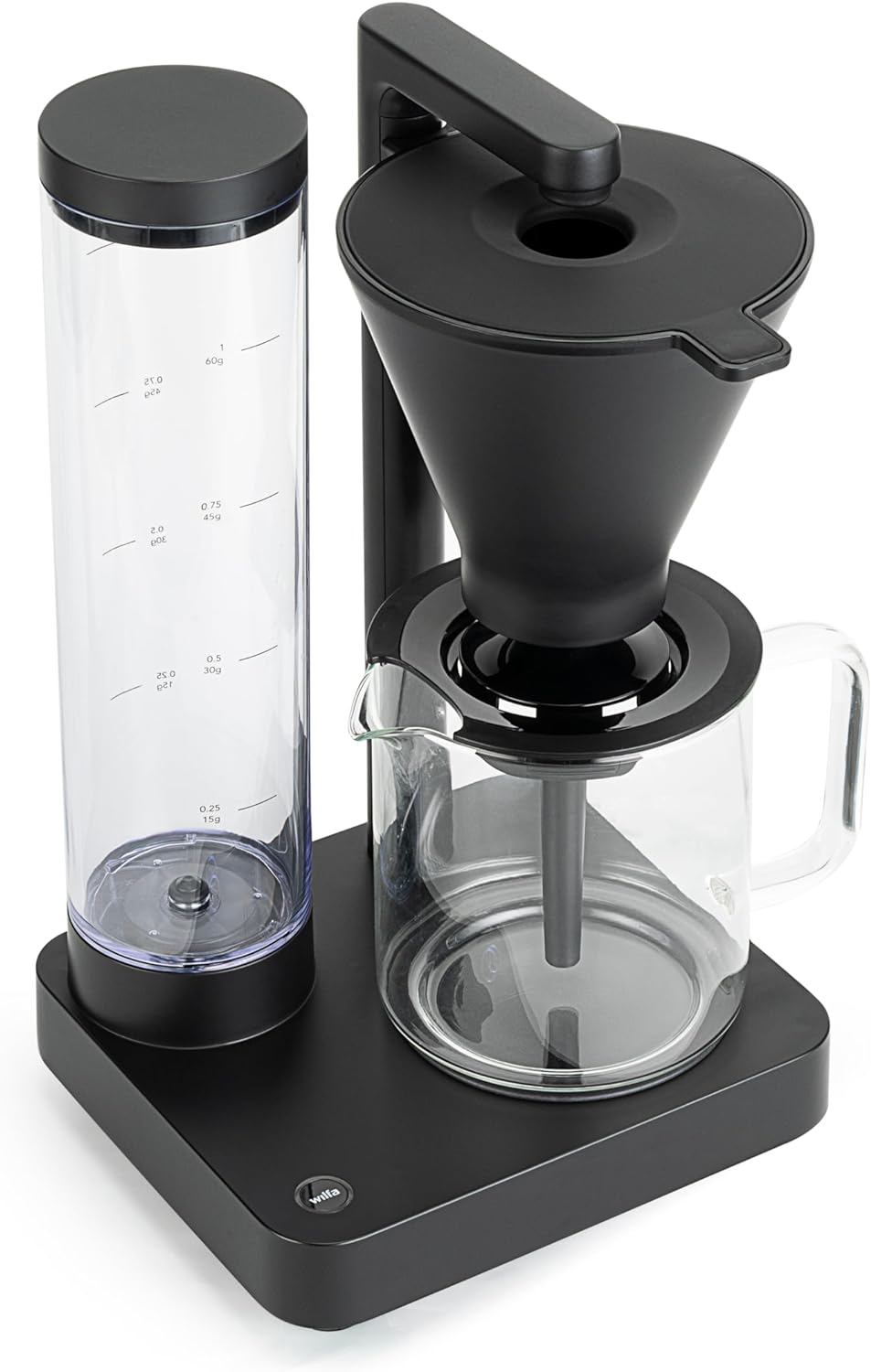 Wilfa Performance Compact Filter Coffee Machine - 1600 W - 1L Water Tank - Double-Walled Filter Holder - Adjustable Flow Speed - Keep Warm Function - Drip Stop & Auto Shut-Off (Black)