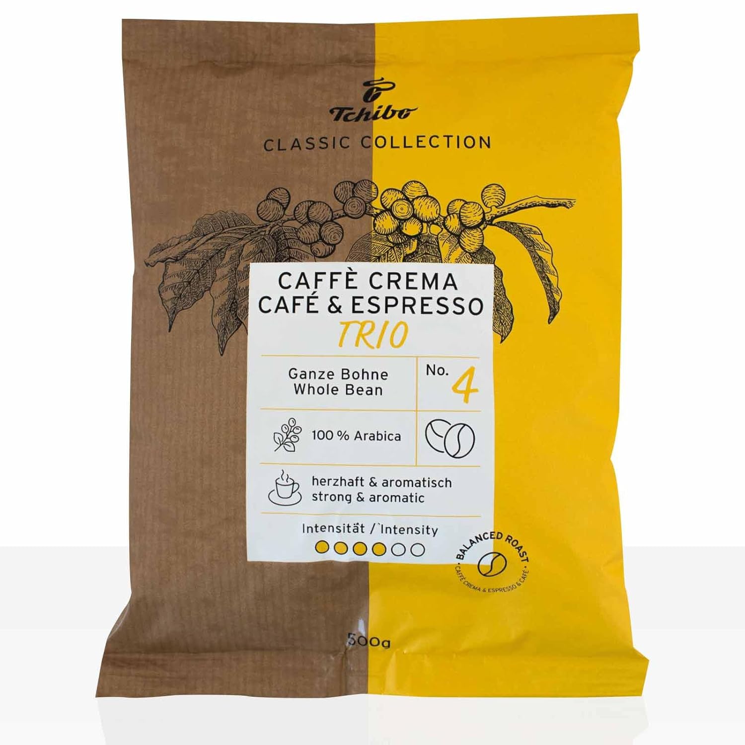 Tchibo Caffe Crema & Espresso Trio 10 x 500g Coffee Beans