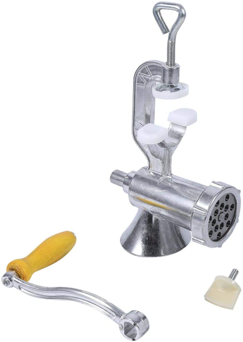 Fishlor Hand Meat Mincer, Aluminium Alloy Hand Operate Manual Mincer Sausage Mincer Table Kitchen Home Tool Mincer