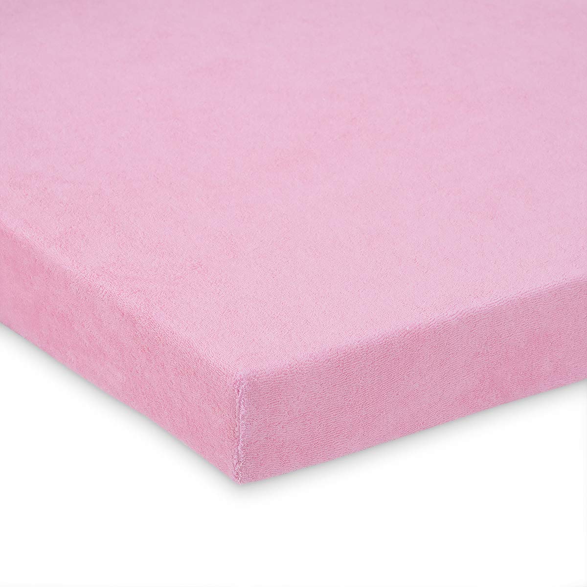 FabiMax 2885 Terry Towelling Fitted Sheet for Bassinets and Handcart, 45 x 85 cm, Pink