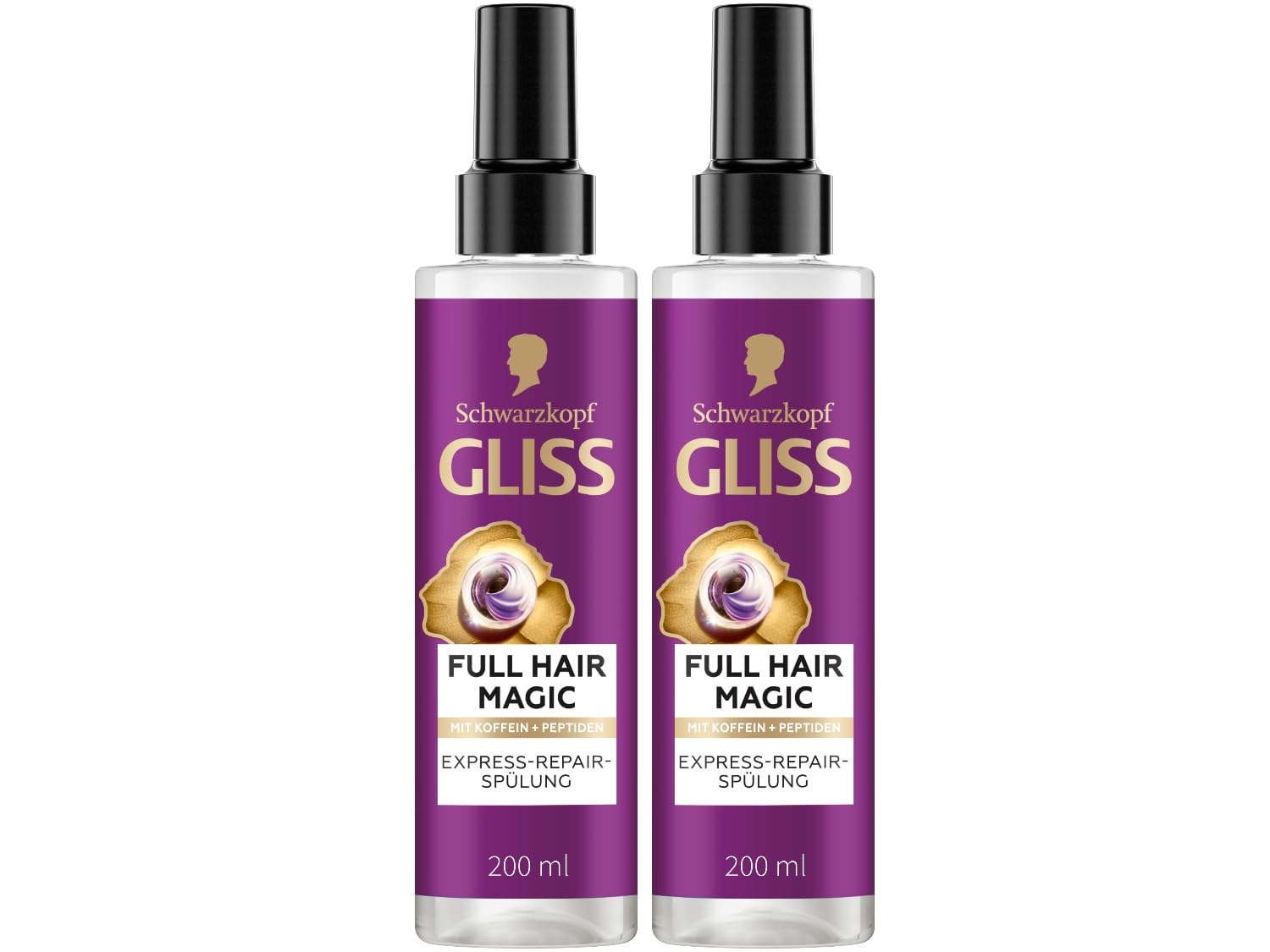Gliss Spray Conditioner Full Hair Magic (Pack of 2 (2 x 200 ml))