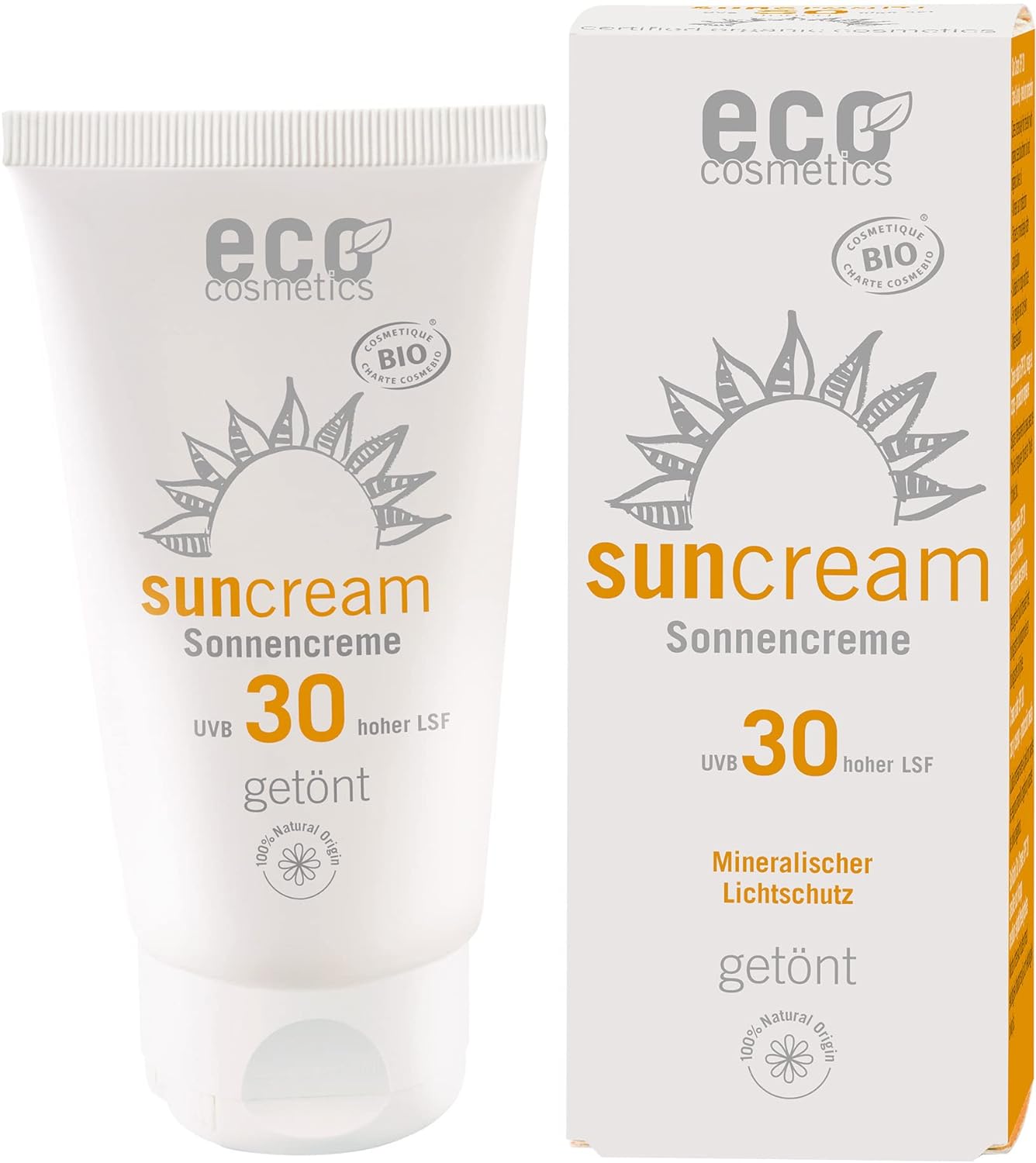 eco cosmetics Tinted Sun Cream SPF 30 with Sea Buckthorn and Olive (2 x 75 ml)