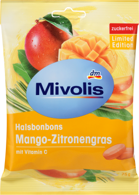 Candy, mango lemongrass, sugar-free, 75 g