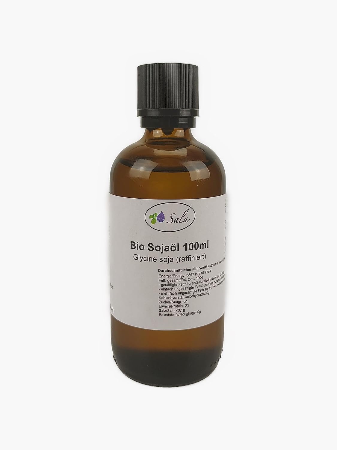 Sala Soya Oil Refined Organic (100 ml Glass Bottle)
