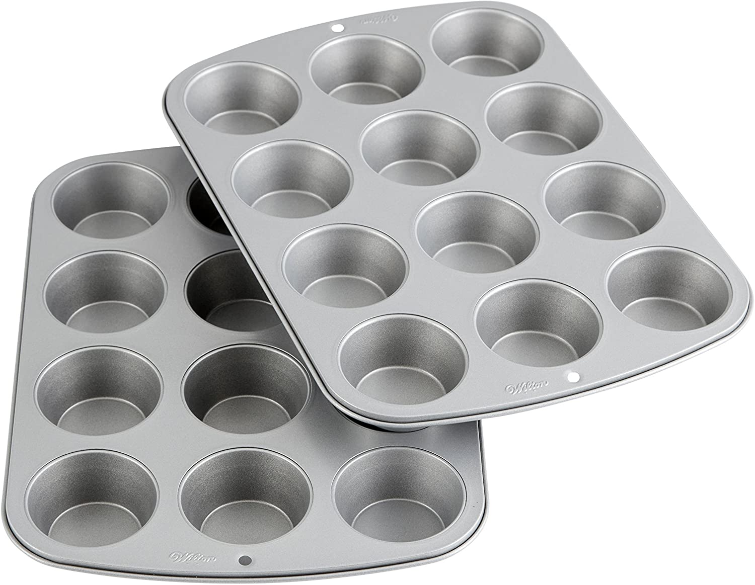 Wilton 2109-6829 12 Cup Recipe Right Muffin Mould, Pack of 2, Assorted