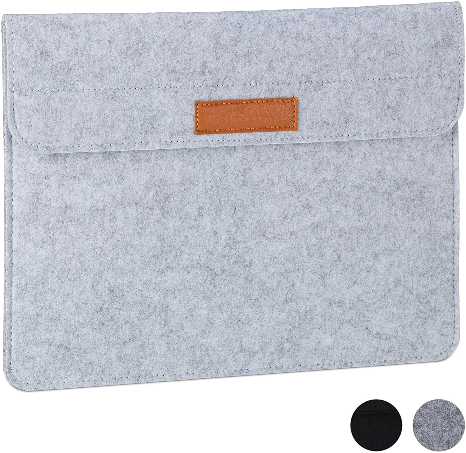 Relaxdays Laptop Sleeve 13 Inch Felt Protective Laptop & Notebook 4 Compart