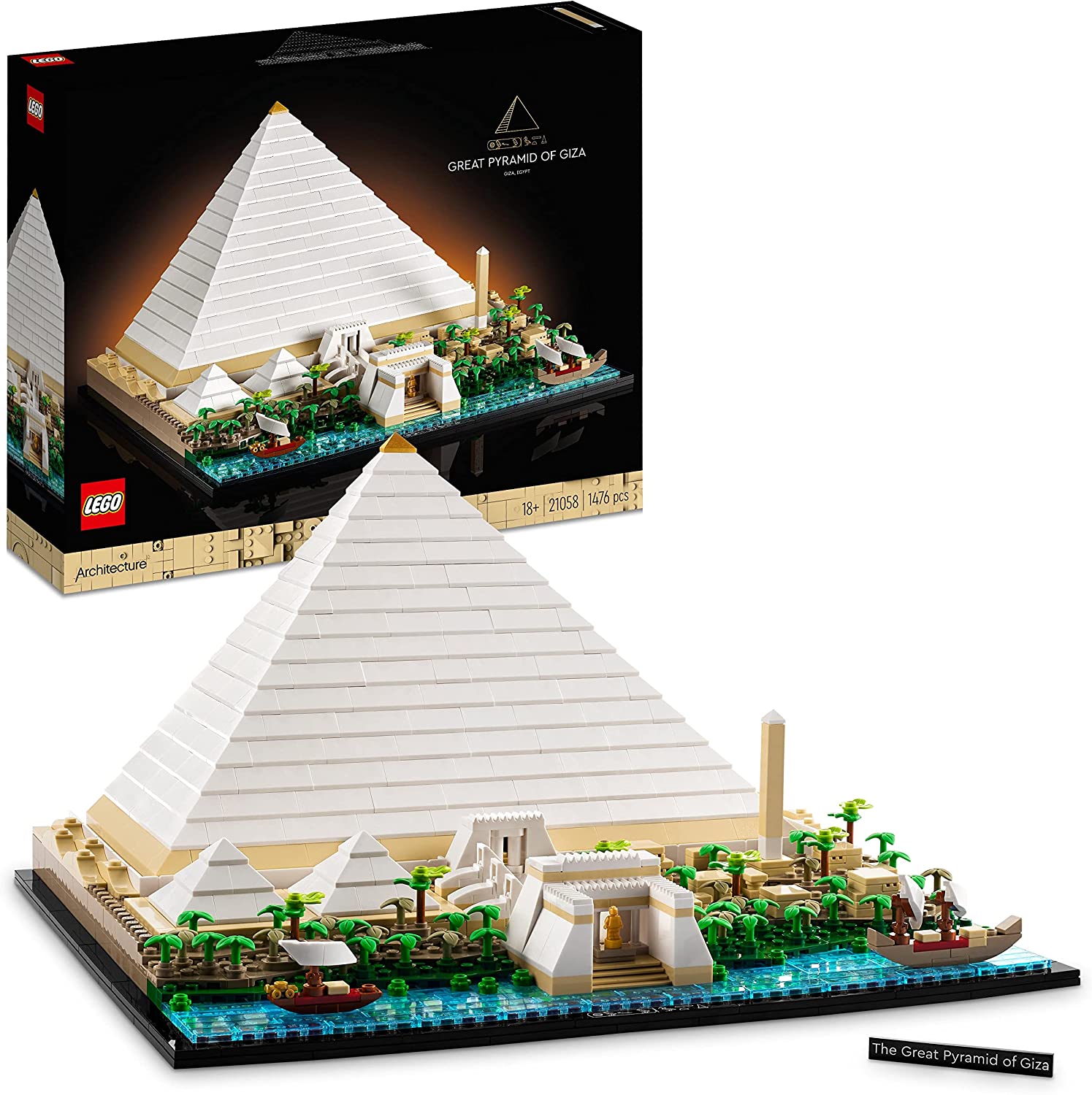 LEGO 21058 Architecture Cheops Pyramid Construction Kit for Adults for Crafts as Creative Hobbies, Home and Office Decoration