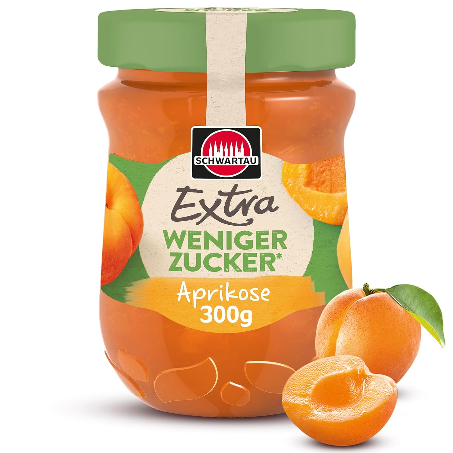 Extra Less Sugar Apricot, Sugar-Reduced Fruit Spread, 300 g