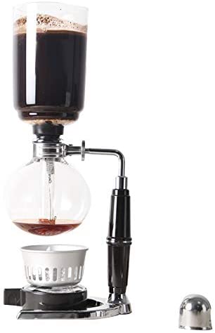 Naliovker Hand Siphon Coffee Machine Pot Vacuum Coffee Brewer Siphon Durable Heat Best Glass Coffee Machine Filter for Main Kitchen Use