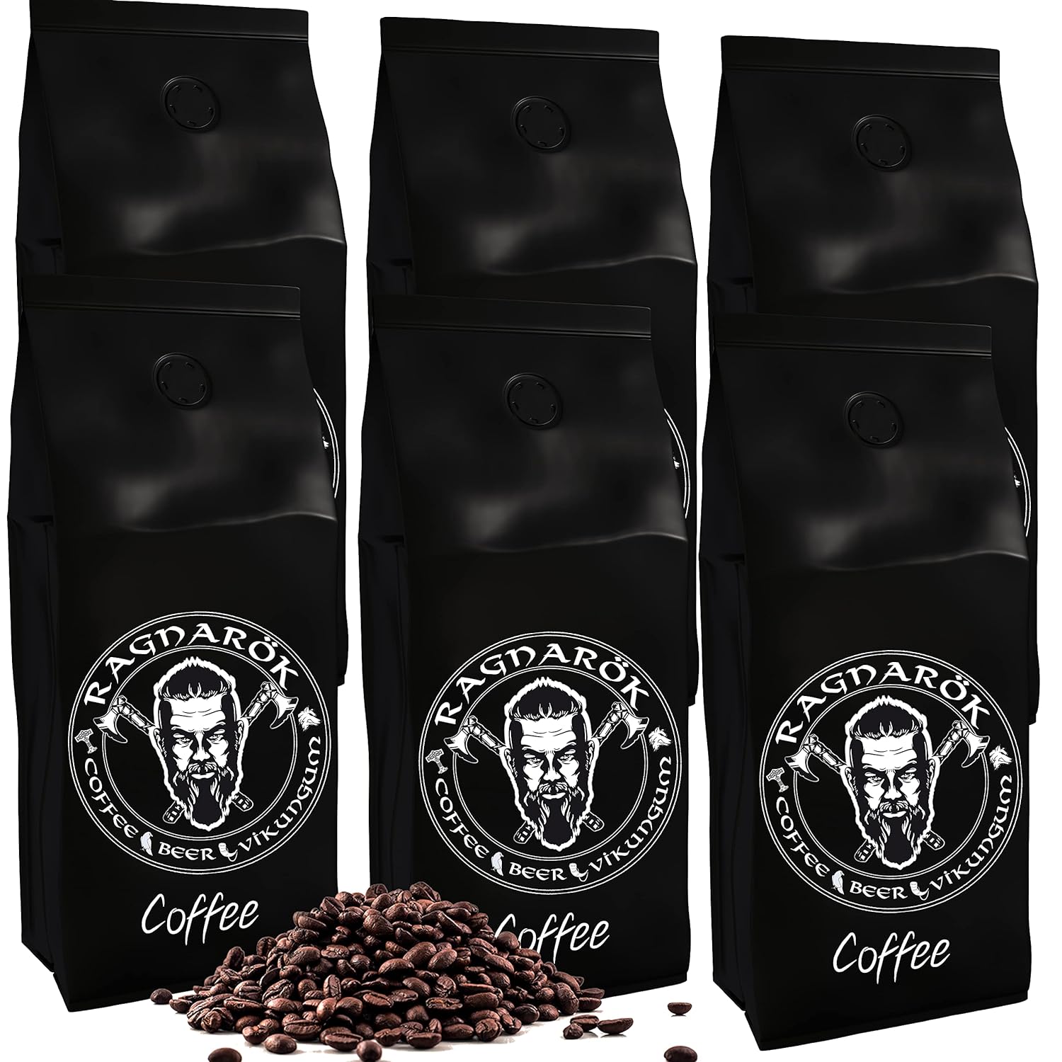 C&T "Ragnarök Coffee" Nordic roasted coffee | 6000g whole beans | drinkable as Espresso & Cafe Crema | strong + spicy + aromatic | 100% natural with caffeine
