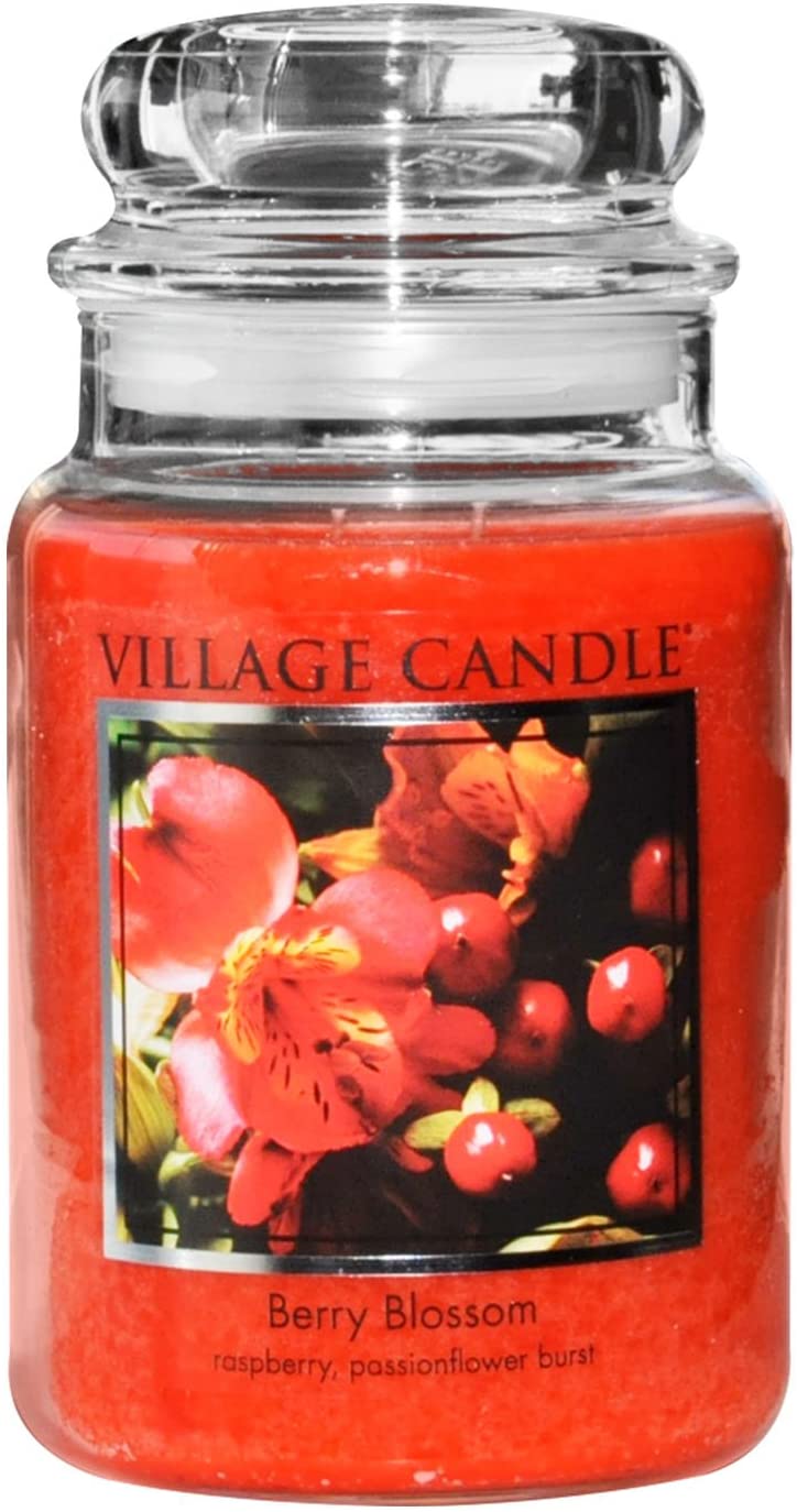 Village Candle, Red, 106326846 Berry Blossom 22oz Large, 737 g, 9.8 x 9.3 c