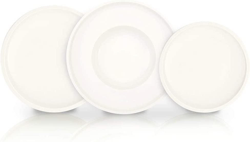 Villeroy & Boch - Artesano Original Breakfast Plates, Set of 6, 22 cm, Premium Porcelain, Dishwasher and Microwave Safe, White